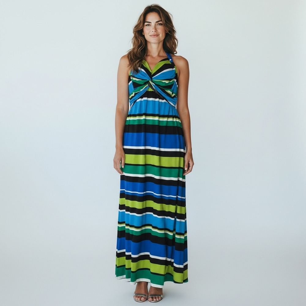 Maurices Multicolored Maxi Striped Sun Dress Size‎ 0